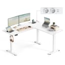 VASAGLE Höhenverstellbarer Schreibtisch L-förmig 160 cm Bild 2