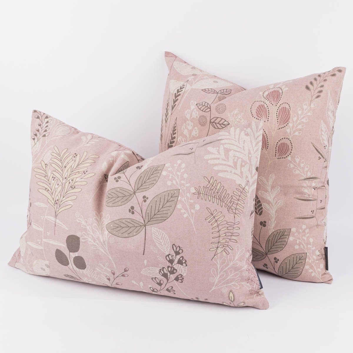 SCHÖNER LEBEN. Dekokissen Kissenhülle Soft Calming Leaves rosa - Bild 2