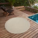 the carpet Teppich Kansas rund Jute-Look Outdoor beige Bild 2