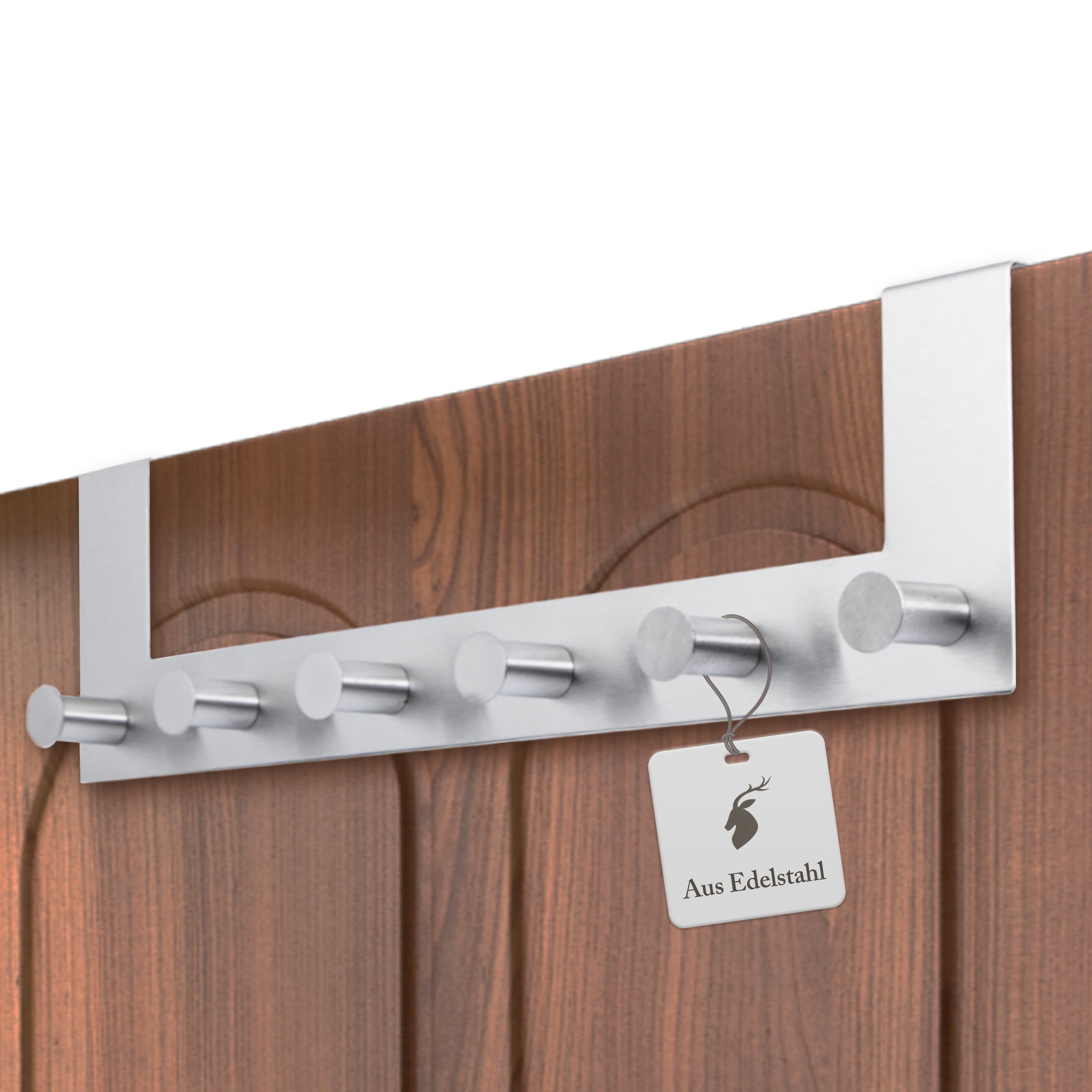 ReWu Türgarderobe Edelstahl Silber mit 6 Haken - Bild 2
