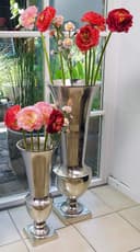 MichaelNoll Bodenvase Silber Aluminium Handarbeit Bild 2