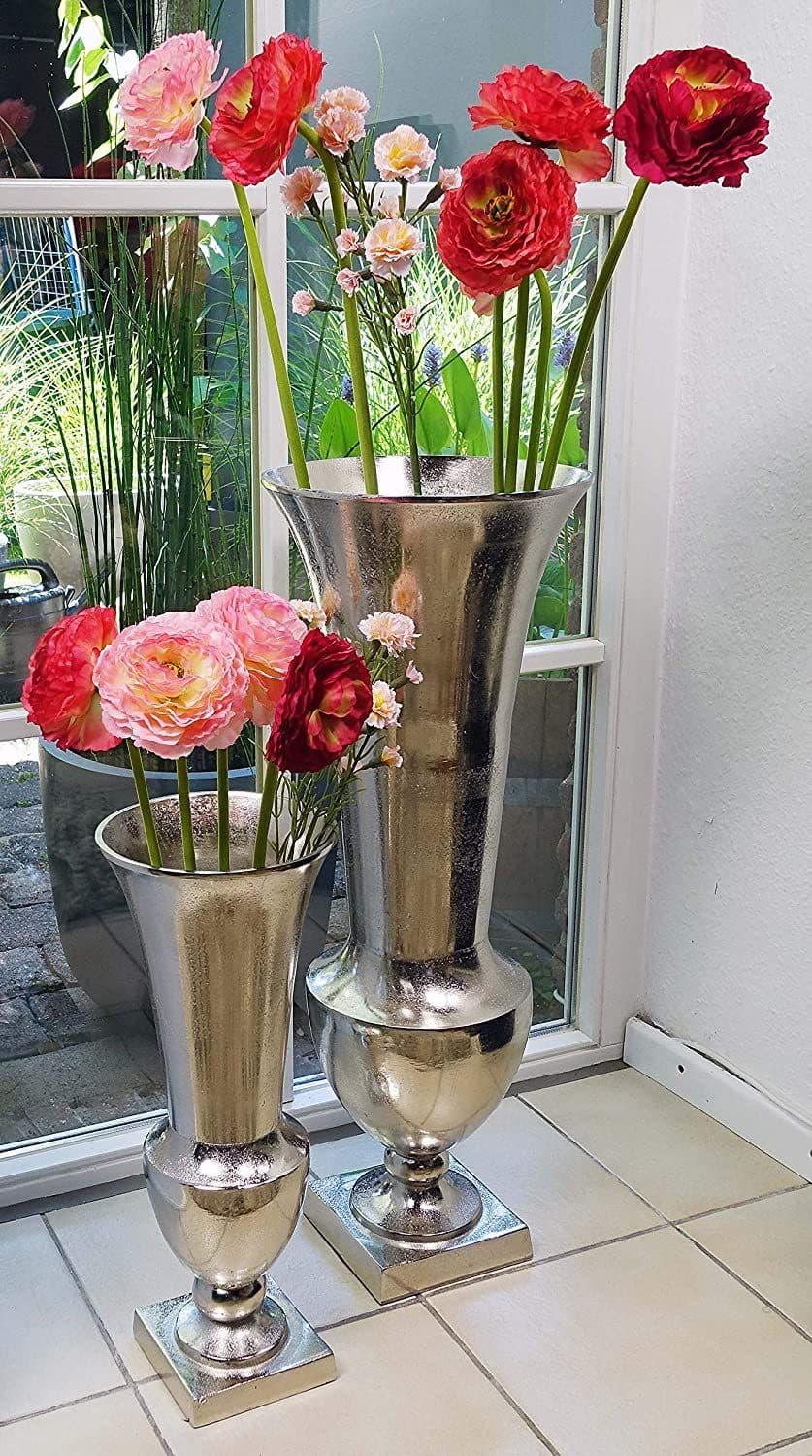 MichaelNoll Bodenvase Silber Aluminium Handarbeit - Bild 2