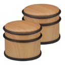 relaxdays Türstopper Holzoptik im 2er Set Braune Holzoptik Bild 2