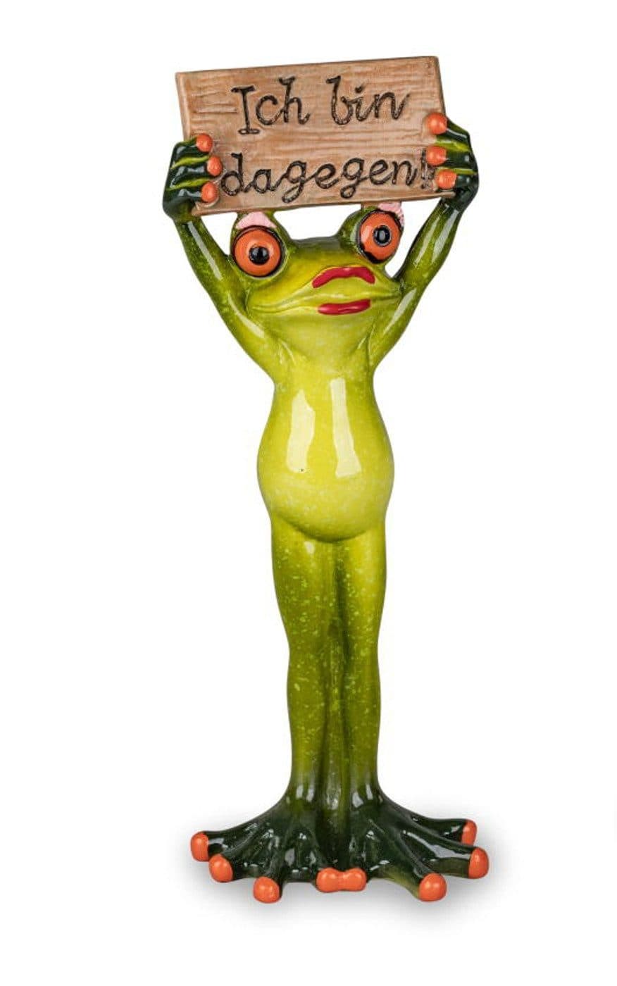 formano Dekofigur Frosch Frau Demonstrantin 20 cm
