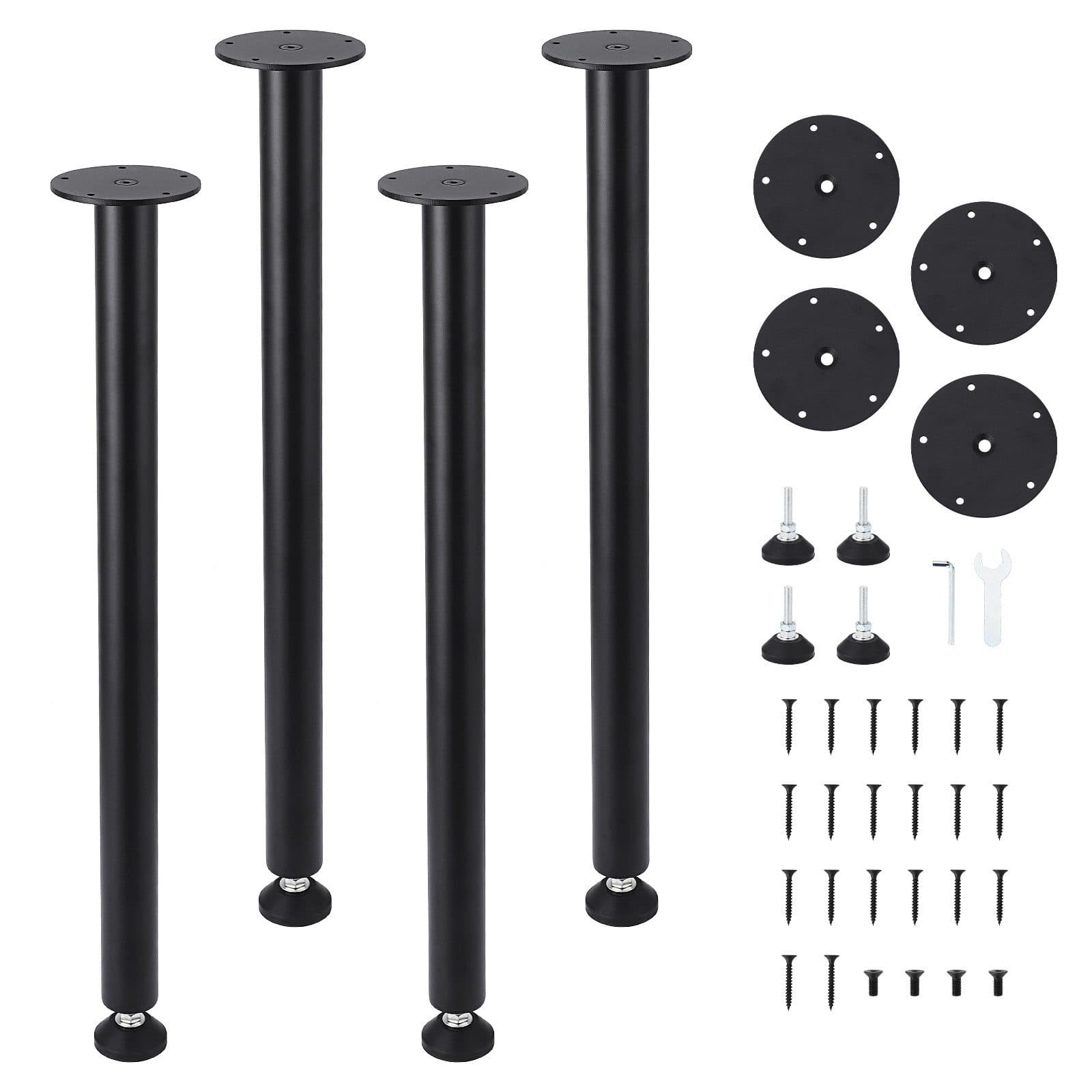 GarveeMore Tischbein 4x Möbelfuß Schwarz Metall 71CM - Bild 2