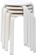 Youyijia Holzstuhl 4er Set Esszimmerstühle Weiß Stapelbar Bild 2