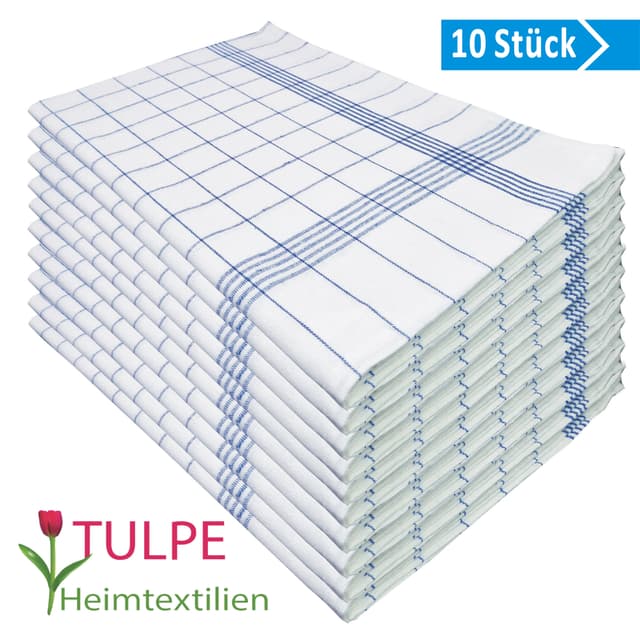 Tulpe Heimtextilien Geschirrtuch Set in 5 Farben - Baumwolle, Kariert