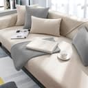 TUWENA Sofabezug Beige Chenille 1-4 Sitzer Bild 2