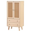 Flieks Kommode Sideboard 2 Schubladen 2 Türen Massivholz Natur Bild 2
