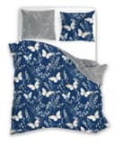 texpot Wendebettwäsche 3-teilig Schmetterlinge Blumen Baumwolle Bild 2