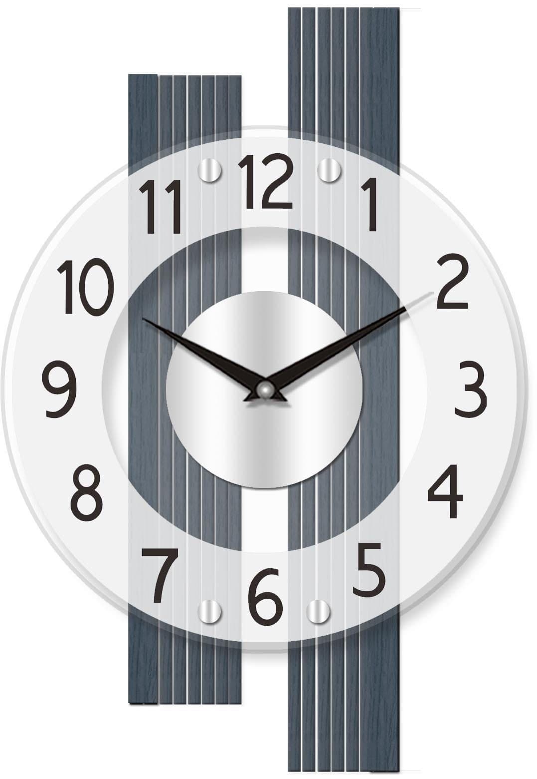 AMS Funkwanduhr F5876 Quarzuhr Holz Made in Germany