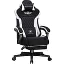 GTPLAYER Gaming-Stuhl Schwarz Stoff Ergonomisch mit Fußstütze Bild 2