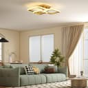 HOMCOM Deckenleuchte Wandschalter 3 Farbtemperaturen LED Gold Bild 2