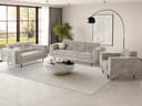 Beautysofa Polstergarnitur VENEZIA Modern Beige Velours Bild 2