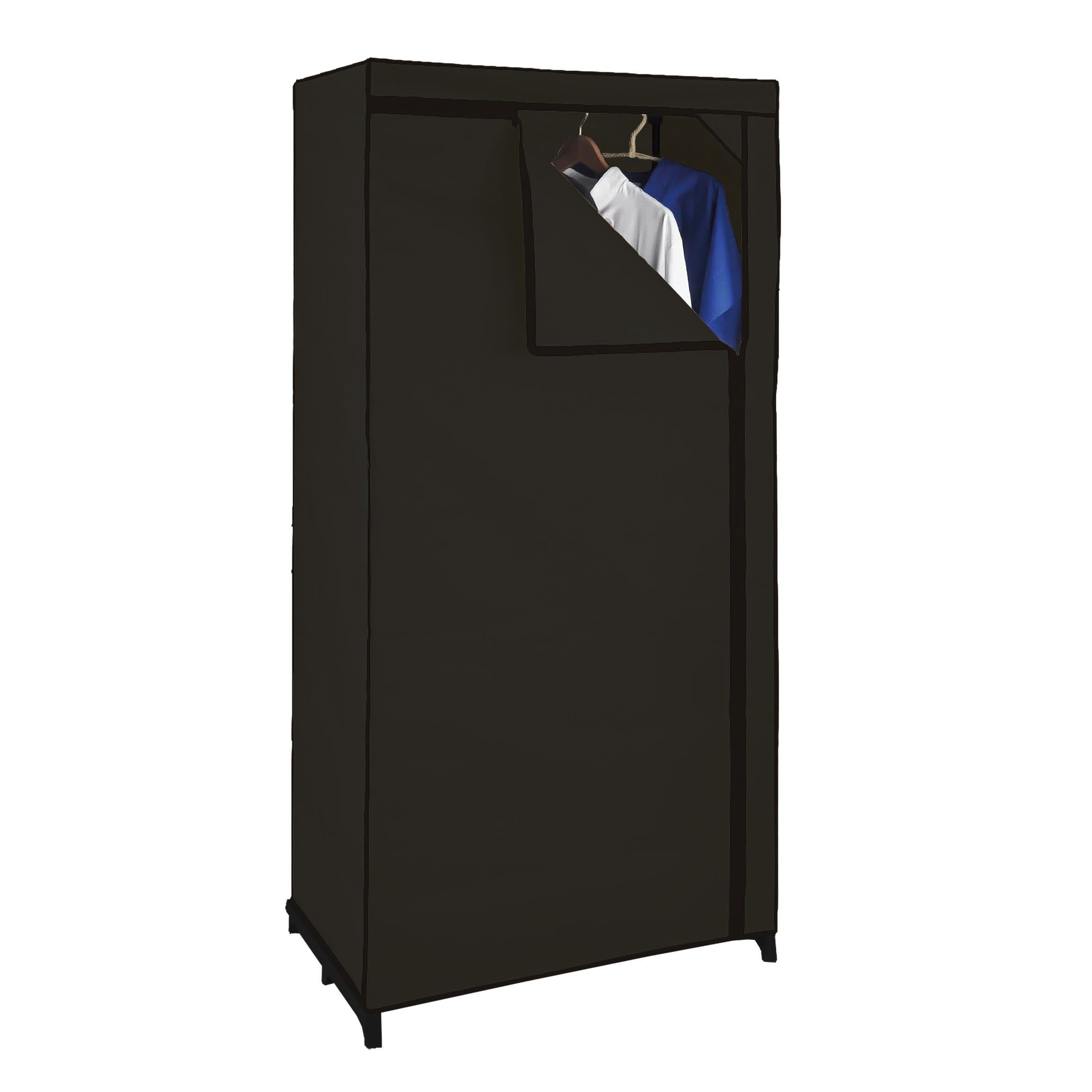 Spetebo Stoffschrank Schwarz mit Metallgestell und Reißverschluss - Bild 2