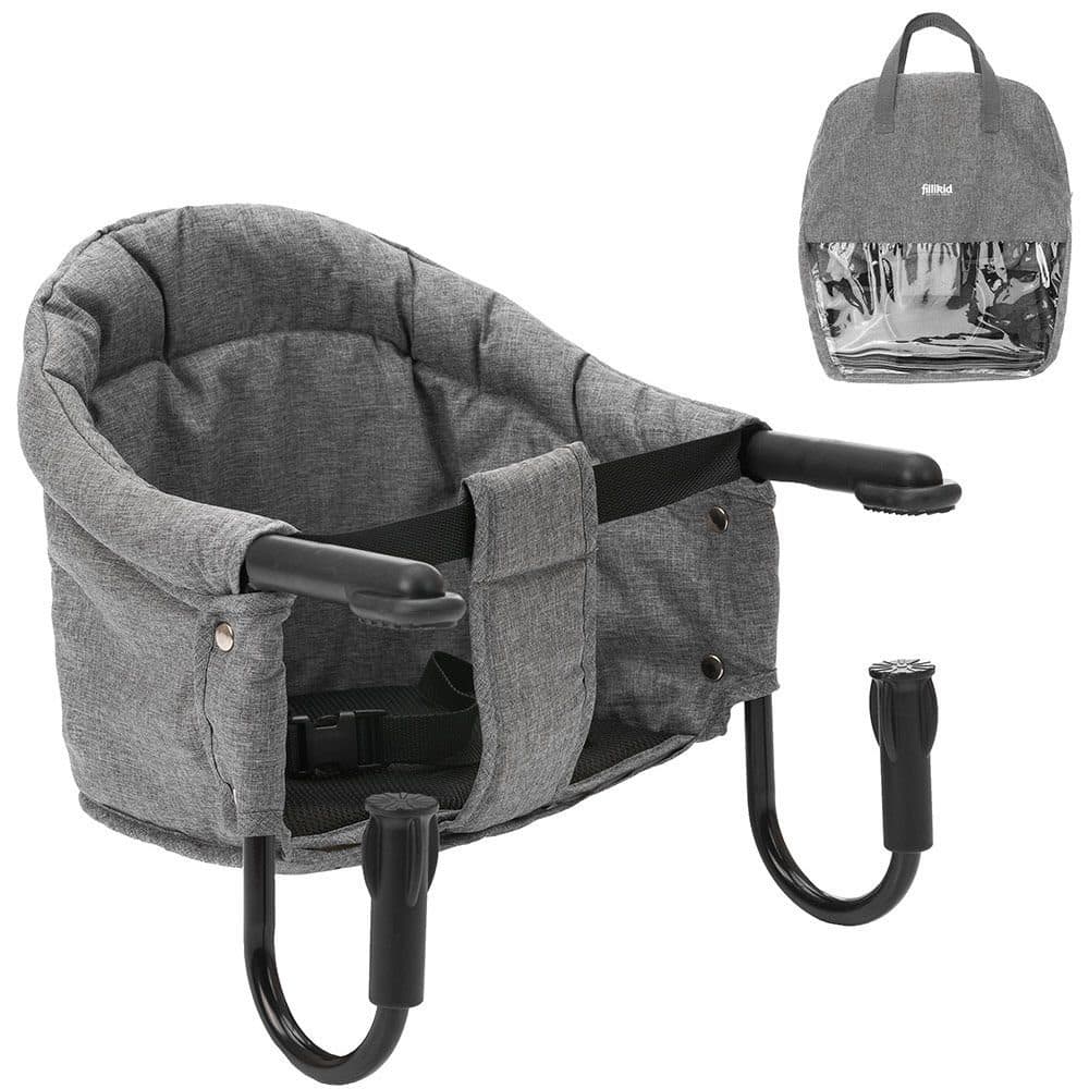 Fillikid Tischsitz Melange Grau Faltbar Baby Sitzerhöhung mit Tasche - Bild 2