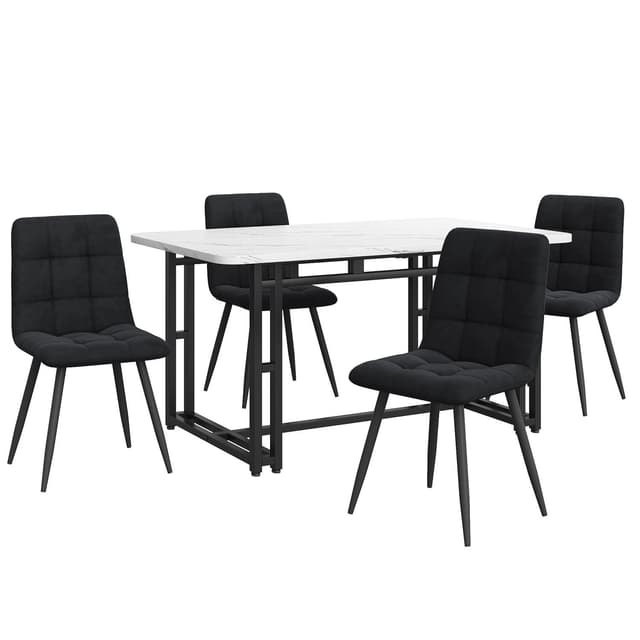 5-teilige Essgruppe mit Metallbeinen