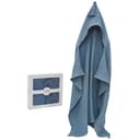 SEI Design Kapuzenhandtuch BIO Baby-Badeponcho 75x100 cm Musselin 4-lagig Bild 2