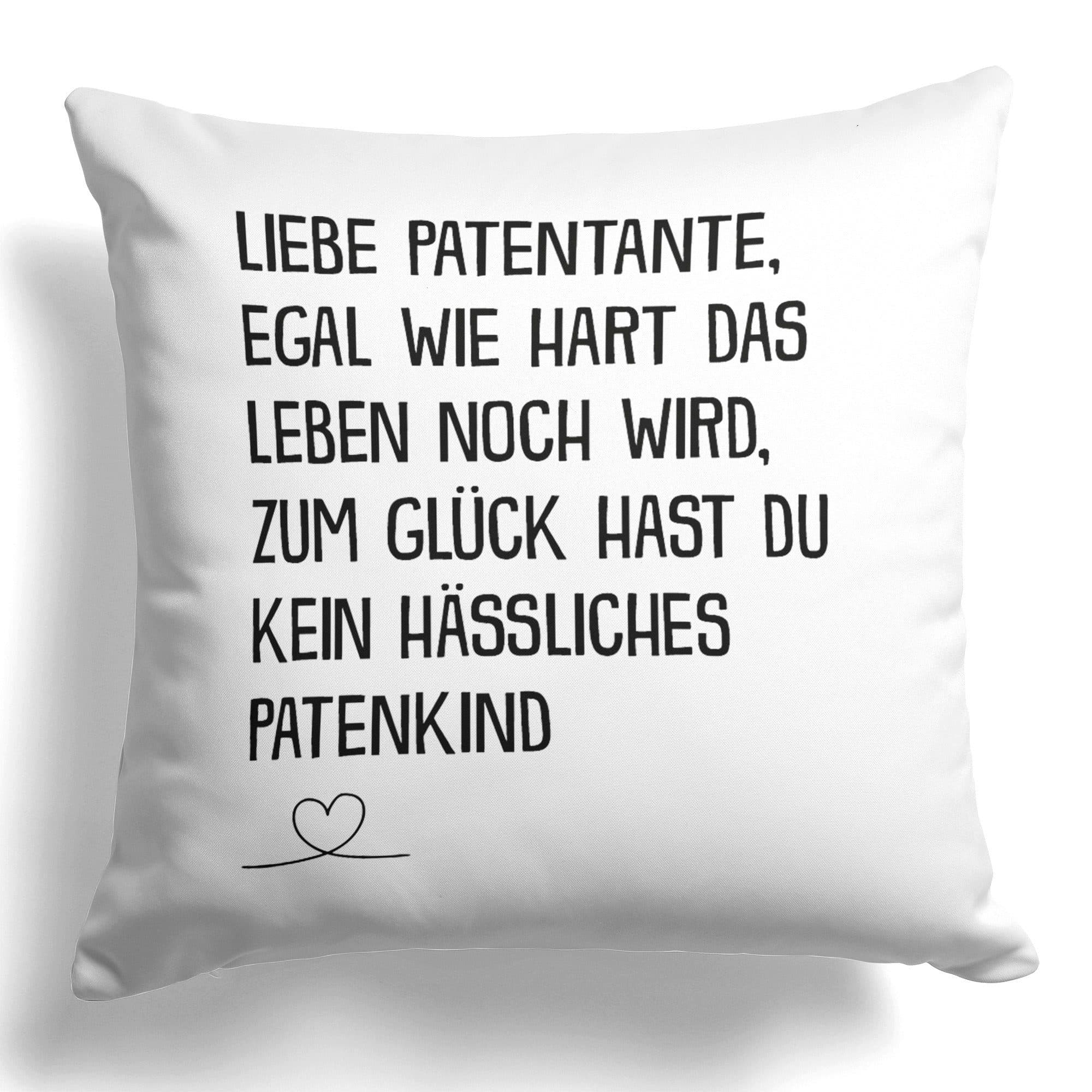 22Feels Dekokissen Patentante Spruch Microfaser 40x40 cm - Bild 2