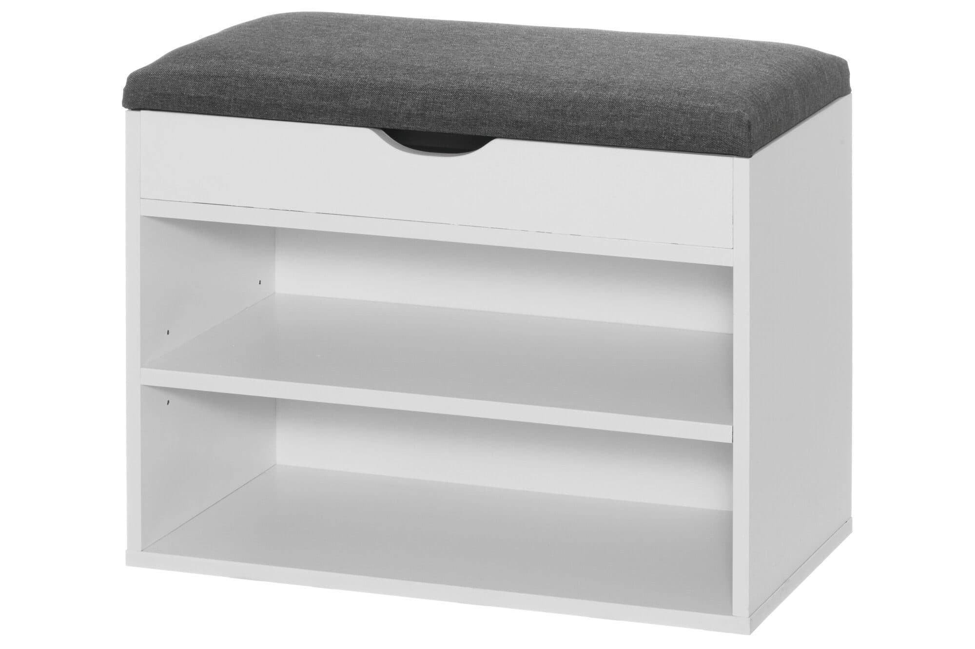 4LIVING Schuhregal Bank mit Schuhablage Weiß - Bild 2