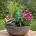 Online-Fuchs Gartenzwerg mit Grill 18,5 cm Salbei Bild 2