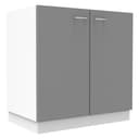 OMILI Unterschrank OLVIT Grau Hochglanz Küchenschrank 80cm Softclose Bild 2