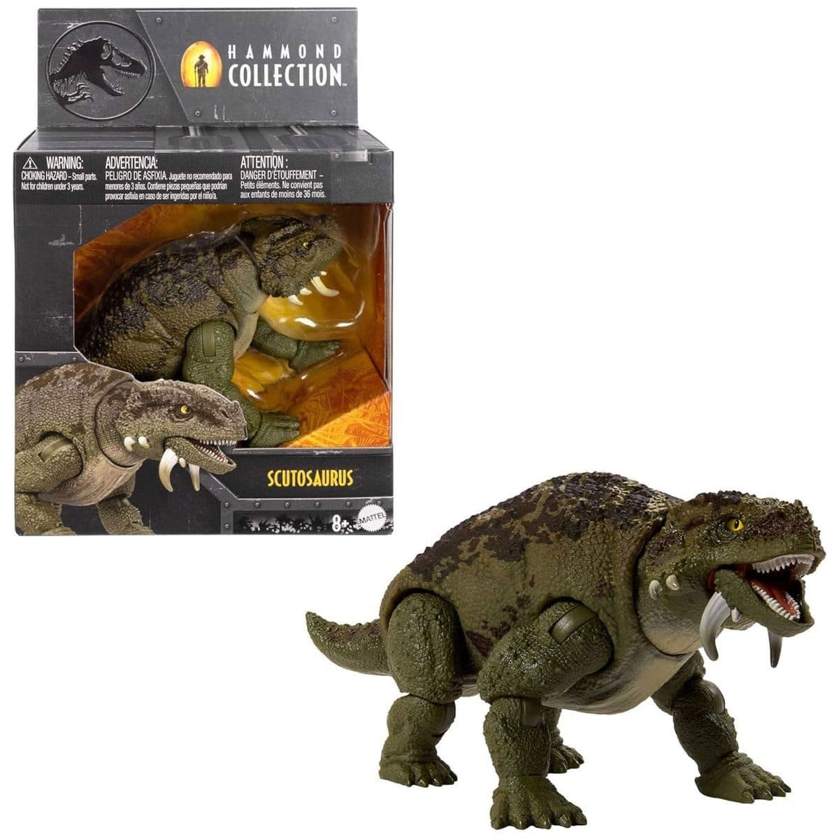 Mattel Jurassic World Hammond Collection Deluxe Scutosaurus Spielfigur