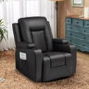 COMHOMA Relaxsessel TV-Sessel Schwarz mit Liefe- und Wippfunktion Bild 2