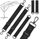 tillvex Windsicherung für Sonnenschirm bis 400 cm - 5-tlg. Set Schwarz Bild 2