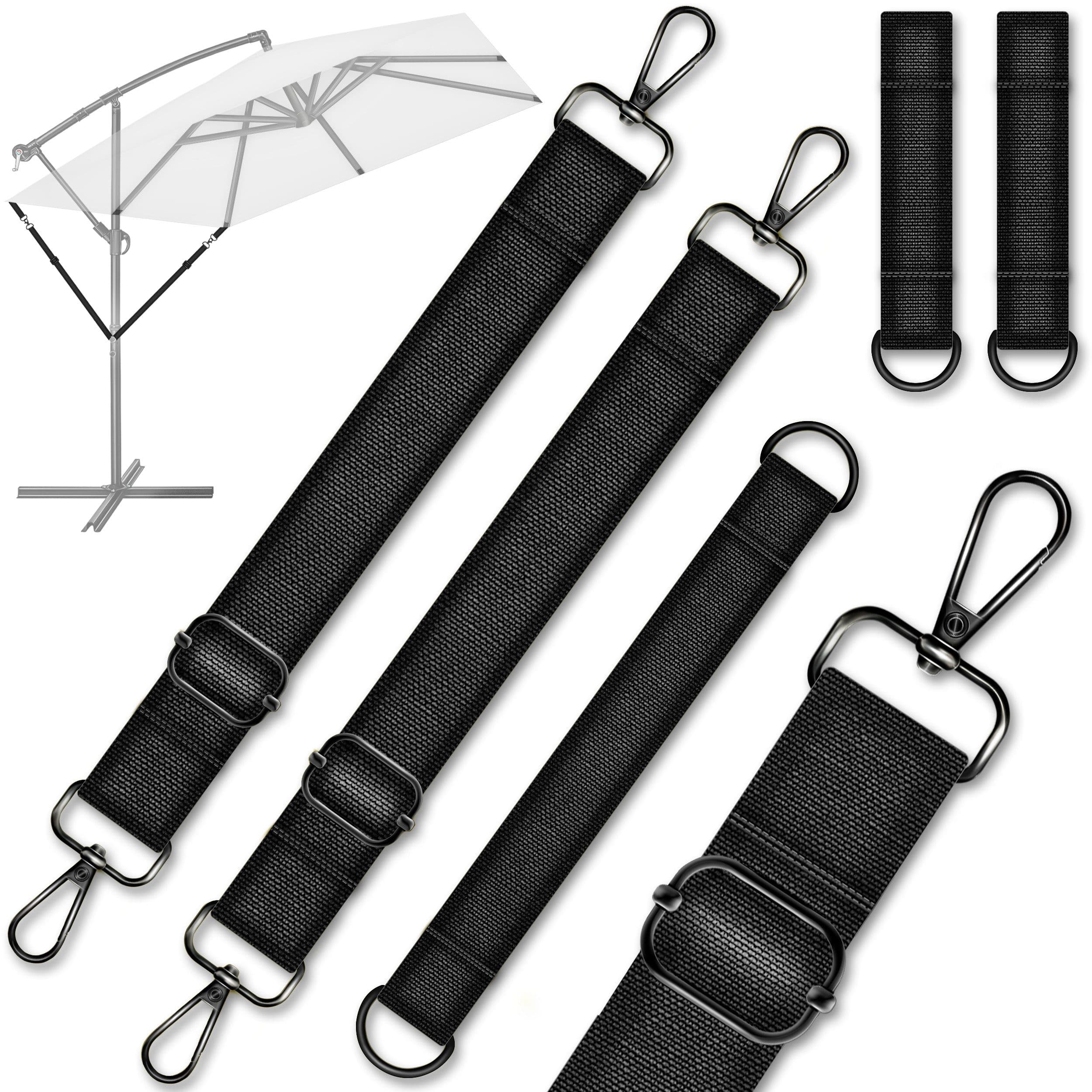 tillvex Windsicherung für Sonnenschirm bis 400 cm - 5-tlg. Set Schwarz - Bild 2