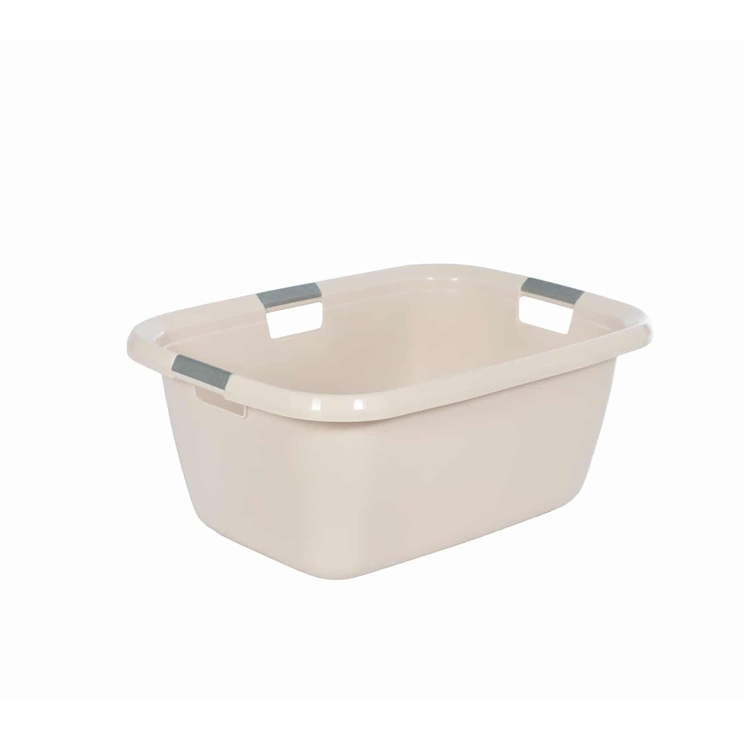 Teko-plastic Wäschewanne Easy 51,5L Creme mit Griffen Stapelbar