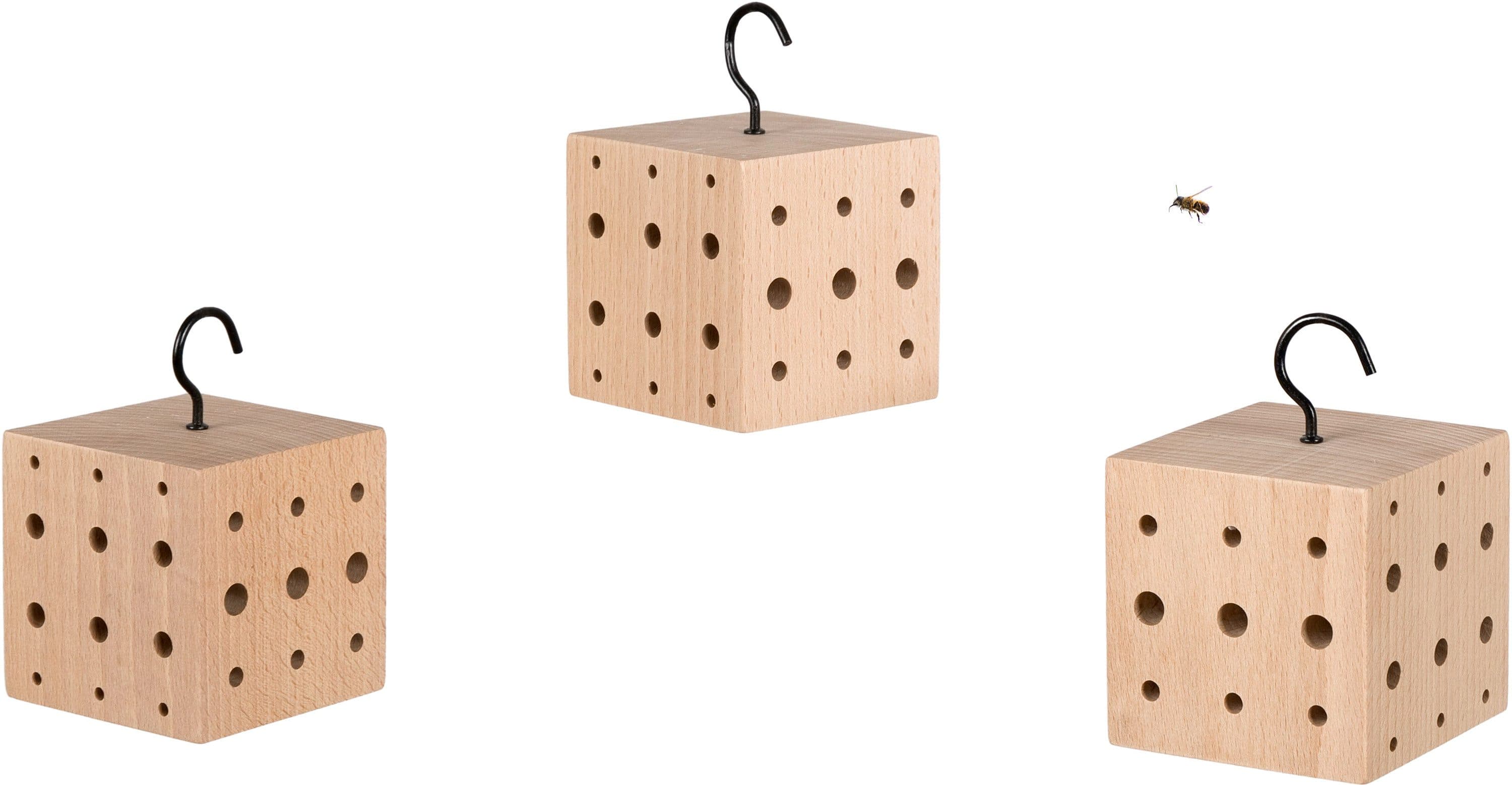 WONDERMAKE Insektenhotel 3er Set Buche Holz Braun Schwarz - Bild 2