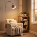 GLOBO LIGHTING Stehlampe Bogenlampe Sandfarben E27 Bild 2