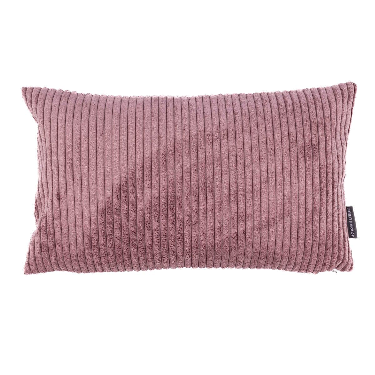 SCHÖNER LEBEN. Kissenhülle Breitcord Baby Rib Mauve - Bild 2
