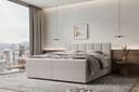 99rooms Boxspringbett Bergamo Cordstoff Latte mit Topper Bild 2