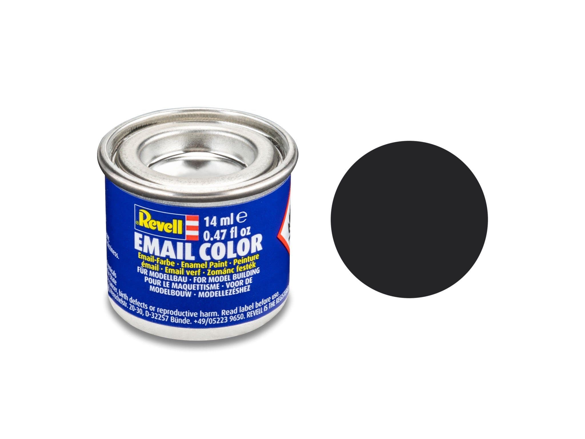 Revell Modellbaulack 32106 Teerschwarz Matt 14 ml