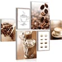 Novart Wandbild Küche Kaffee Gewürze Braun Aufhängfertig Bild 2