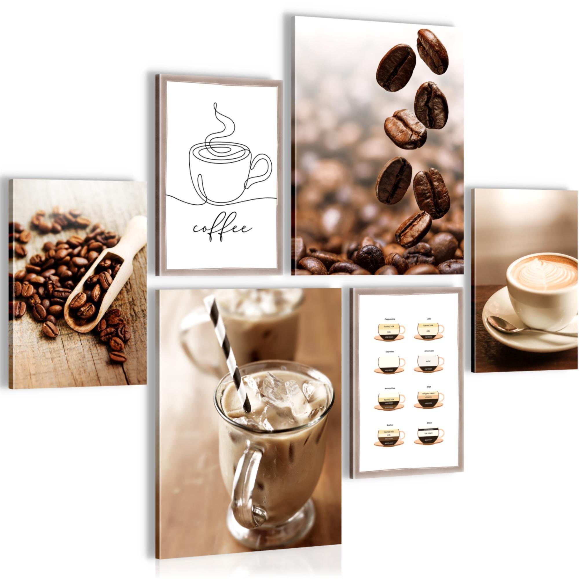 Novart Wandbild Küche Kaffee Gewürze Braun Aufhängfertig - Bild 2