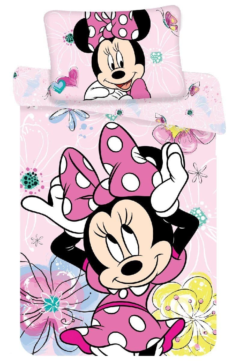 Disney Minnie Maus Kinderbettwäsche 100x135 + 40x60 cm Baumwolle Bunt - Bild 2