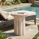 Flieks Runder Beistelltisch Outdoor MgO Natur Bild 2