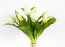 Seidenblumen Roß Kunstblume Tulpenbund Weiß Real Touch 10 Stück Bild 2