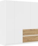 Drehtürenschrank Costa 181x197x54 cm Alpinweiß Eiche Artisan Rauch Bild 2