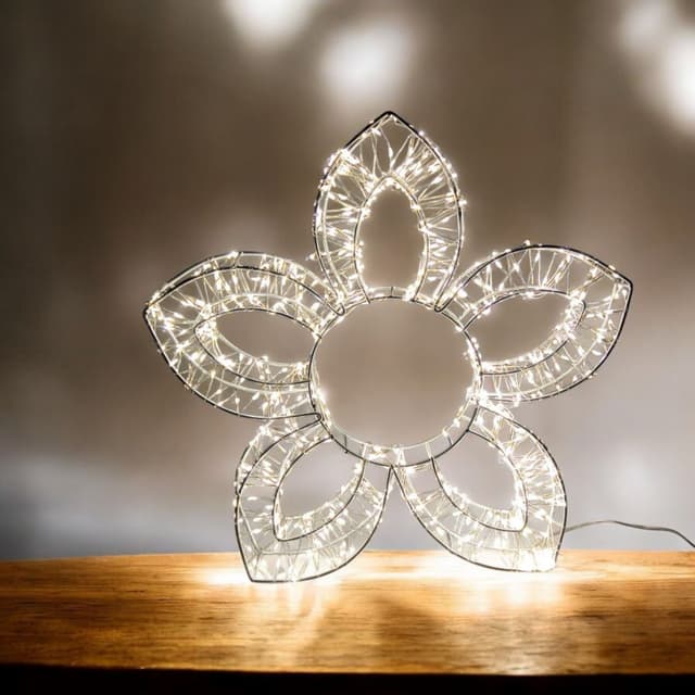 Weltbild LED-Leuchtzweig Blume Shine Blau/Weiß Kunststoff Metall