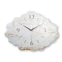 Kreative Feder Wanduhr Beton Marmor-Optik Weiß Grau Funk Quarz Bild 2