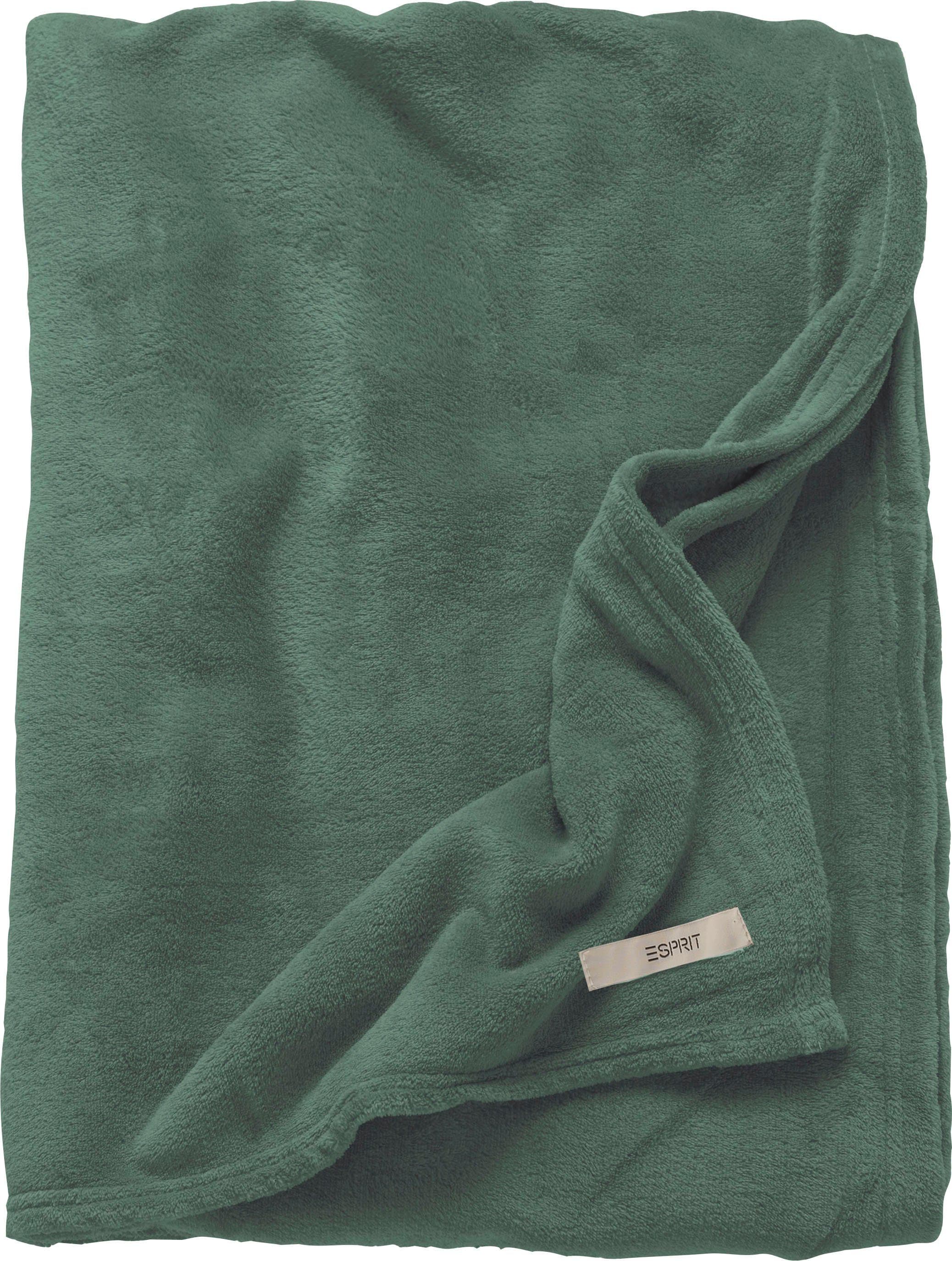 ESPRIT Wohndecke Mellows Dunkelgrün Polyester Kuscheldecke - Bild 2