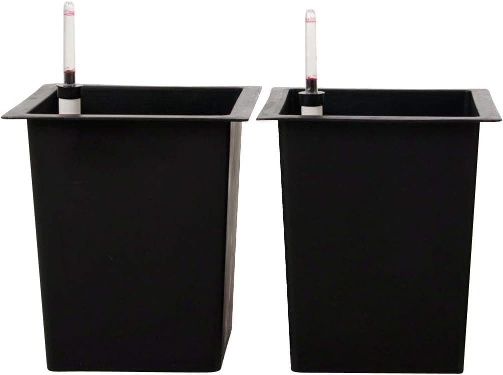VIVANNO Pflanzeinsatz Kunststoff Schwarz Matt Set 2 St - Bild 2