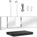 TUWENA Schminkspiegel 360° LED Beleuchtung Schwarz Bild 2