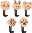 BlingBin Kleiderhaken 5pcs Holz Tierform Wandhaken Bild 2