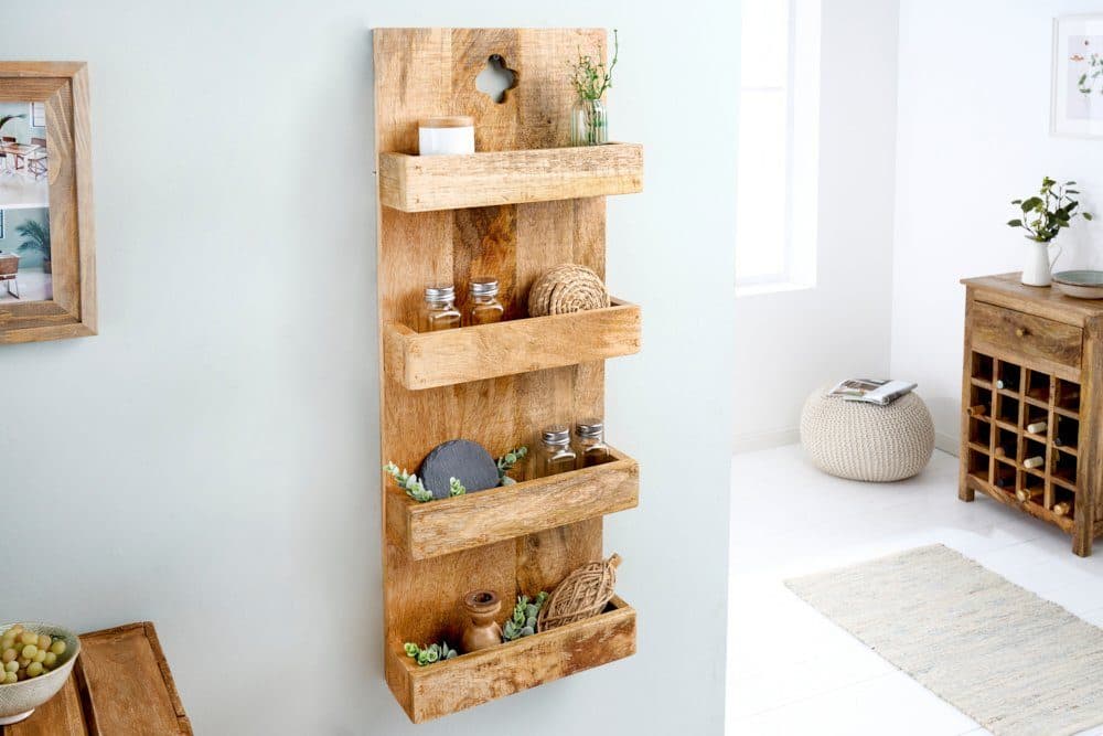riess-ambiente Küchenregal HEMINGWAY 80cm Massivholz Mangoholz natur - Bild 2