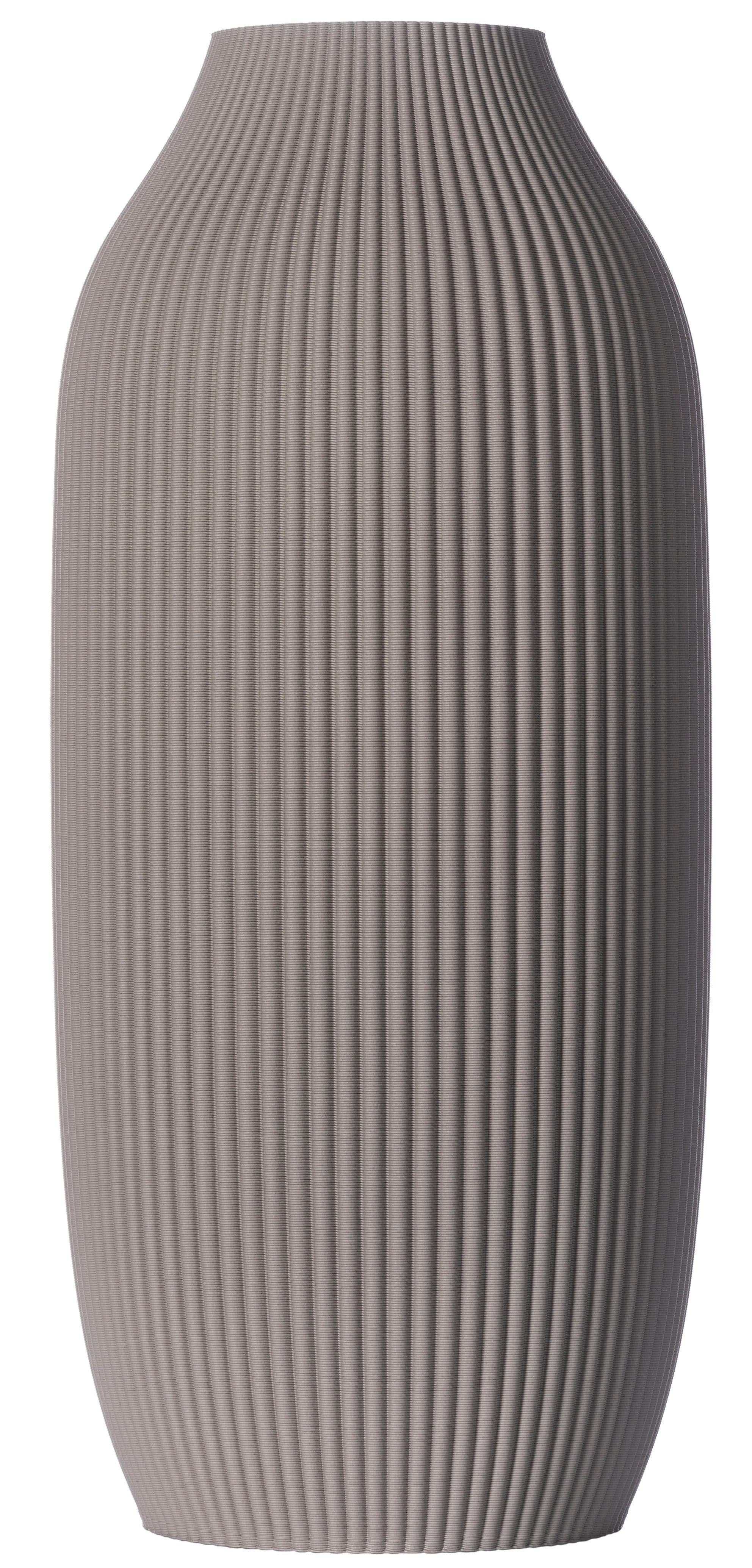 3D Vase Dekovase Stella XL 38cm Grau Nachhaltige Bodenvase - Bild 2